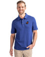 Florida Gators Vintage Cutter & Buck Advantage Eco Tri-Blend Pique Mens Polo Tour Blue Front