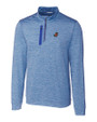 Florida Gators Vintage Cutter & Buck Stealth Heathered Quarter Zip Mens Pullover Tour Blue Mannequin
