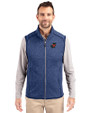 Florida Gators Vintage Cutter & Buck Mainsail Sweater-Knit Mens Full Zip Vest Tour Blue Heather Front