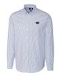 Florida Gators Cutter & Buck Easy Care Stretch Oxford Stripe Mens Long Sleeve Button Down Shirt French Blue Mannequin