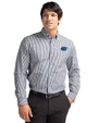 Florida Gators Cutter & Buck Easy Care Stretch Gingham Mens Long Sleeve Button Down Shirt Charcoal Front
