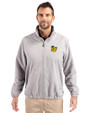 Baylor Sailor Bear College Vault Cutter & Buck Charter Recycled Packable Mens Big & Tall Full Zip Jacket Polished Medium Gray Front