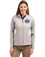 Air Force Falcons College Vault Cutter & Buck Adapt Eco Knit Heather Recycled Womens Full Zip Polished Heather Front
