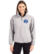Air Force Falcons College Vault Cutter & Buck Charter Eco Recycled Womens Anorak Jacket Polished Medium Gray Front
