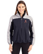 Auburn Tigers College Vault Cutter & Buck Charter Eco Recycled Womens Anorak Jacket Navy Blue/Polished Front