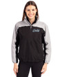 UCF Knights Citronaut Cutter & Buck Charter Eco Recycled Womens Anorak Jacket Black/Polished Front