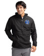 Air Force Falcons College Vault Cutter & Buck Charter Eco Recycled Mens Anorak Jacket Black Front