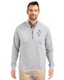 Tennessee Titans Historic Cutter & Buck Adapt Eco Knit Heather Mens Quarter Zip Pullover Polished Heather Front
