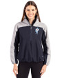 Tennessee Titans Historic Cutter & Buck Charter Eco Recycled Womens Anorak Jacket Navy Blue/Polished Front