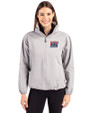New York Giants Historic Cutter & Buck Charter Eco Recycled Womens Anorak Jacket Polished Medium Gray Front