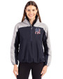 New York Yankees Stars & Stripes Cutter & Buck Charter Eco Recycled Womens Anorak Jacket Navy Blue/Polished Front