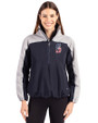 Seattle Mariners Stars & Stripes Cutter & Buck Charter Eco Recycled Womens Anorak Jacket Navy Blue/Polished Front