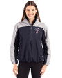 Philadelphia Phillies Stars & Stripes Cutter & Buck Charter Eco Recycled Womens Anorak Jacket Navy Blue/Polished Front