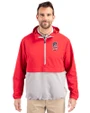 Seattle Mariners Stars & Stripes Cutter & Buck Charter Eco Recycled Mens Anorak Jacket Red/Polished Front