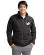 Arizona Cardinals Historic Cutter & Buck Charter Eco Knit Recycled Big & Tall Full-Zip Jacket Black Front