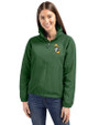Green Bay Packers Historic Cutter & Buck Charter Eco Recycled Womens Full-Zip Jacket Hunter Green Front