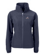 Atlanta Braves Stars & Stripes Cutter & Buck Charter Eco Recycled Womens Full-Zip Jacket NVBU_MANN_HG 1