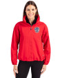 Milwaukee Brewers Stars & Stripes Cutter & Buck Charter Eco Recycled Womens Full-Zip Jacket Red Front