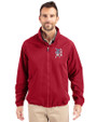 Detroit Tigers Stars & Stripes Cutter & Buck Charter Eco Recycled Mens Full-Zip Jacket Cardinal Red Front