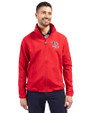 Tampa Bay Rays Stars & Stripes Cutter & Buck Charter Eco Recycled Mens Full-Zip Jacket Red Front