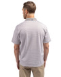 New York Giants Historic Cutter & Buck Virtue Eco Pique Micro Stripe Recycled Mens Big & Tall Polo Polished/White Back