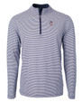 Minnesota Twins Stars & Stripes Cutter & Buck Virtue Eco Pique Micro Stripe Recycled Mens Quarter Zip NVBW_MANN_HG 1