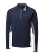 Washington Commanders Americana Cutter & Buck Traverse Colorblock Stretch Quarter Zip Mens Pullover Liberty Navy Mannequin