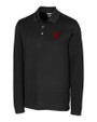 USC Trojans Cutter & Buck Advantage Eco Tri-Blend Pique Mens Big and Tall Long Sleeve Polo Black Mannequin