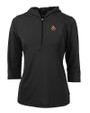Oklahoma State Cowboys Wrestling Pete Cutter & Buck Virtue Eco Pique Recycled Half Zip Pullover Womens Hoodie Black Mannequin