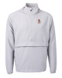 Oklahoma State Cowboys Wrestling Pete Cutter & Buck Charter Eco Recycled Mens Anorak Jacket Polished Medium Gray Mannequin