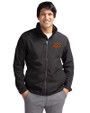 Oklahoma State Cowboys Cutter & Buck Charter Eco Knit Recycled Big & Tall Full-Zip Jacket Black Front