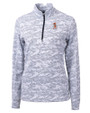Oklahoma State Cowboys Wrestling Pete Cutter & Buck Traverse Stretch Eco Camo Print Quarter Zip Womens Pullover Charcoal Mannequin