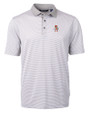 Oklahoma State Cowboys Wrestling Pete Cutter & Buck Virtue Eco Pique Micro Stripe Recycled Mens Big & Tall Polo Polished/White Mannequin