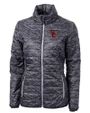 USC Trojans Cutter & Buck Rainier PrimaLoft® Womens Eco Insulated Full Zip Printed Puffer Jacket Black Mannequin