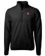 Oklahoma State Cowboys Wrestling Pete Cutter & Buck Cascade Eco Sherpa Fleece Mens Big & Tall Quarter Zip Jacket Black Mannequin