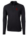 USC Trojans Cutter & Buck Virtue Eco Pique Recycled Quarter Zip Mens Big & Tall Pullover Black Mannequin
