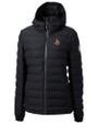 Oklahoma State Cowboys Wrestling Pete Cutter & Buck Mission Ridge Repreve® Eco Insulated Womens Puffer Jacket Black Mannequin