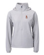 Oklahoma State Cowboys Wrestling Pete Cutter & Buck Charter Eco Recycled Womens Anorak Jacket Polished Medium Gray Mannequin
