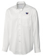 Washington Commanders Americana Cutter & Buck Epic Easy Care Fine Twill Mens Long Sleeve Dress Shirt White Mannequin