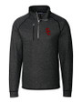 USC Trojans Cutter & Buck Mainsail Sweater-Knit Mens Big and Tall Half Zip Pullover Jacket Charcoal Heather Mannequin