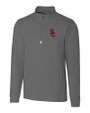 USC Trojans Cutter & Buck Traverse Stretch Eco Quarter Zip Mens Pullover Elemental Grey Mannequin