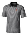 Oklahoma State Cowboys Wrestling Pete Cutter & Buck Forge Tonal Stripe Stretch Mens Big and Tall Polo Black Mannequin