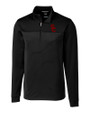 USC Trojans Cutter & Buck Traverse Stretch Eco Stripe Quarter Zip Mens Pullover Black Mannequin