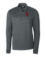 USC Trojans Cutter & Buck Traverse Stretch Eco Stripe Quarter Zip Mens Pullover Elemental Grey Mannequin