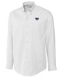 Washington Commanders Americana Cutter & Buck Epic Easy Care Nailshead Mens Big and Tall Long Sleeve Dress Shirt White Mannequin