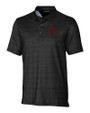 USC Trojans Cutter & Buck Pike Micro Floral Print Stretch Mens Polo Black Mannequin