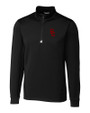 USC Trojans Cutter & Buck Traverse Stretch Eco Quarter Zip Mens Big and Tall Pullover Black Mannequin
