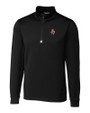 Oklahoma State Cowboys Wrestling Pete Cutter & Buck Traverse Stretch Eco Quarter Zip Mens Big and Tall Pullover Black Mannequin
