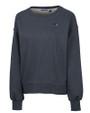Washington Commanders Americana Cutter & Buck Saturday Cotton Blend Womens Crew Neck Sweatshirt Navy Blue Heather Mannequin