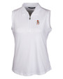 Oklahoma State Cowboys Wrestling Pete Cutter & Buck Forge Stretch Womens Sleeveless Polo White Mannequin
